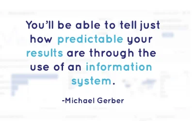 You'll be able to tell just how predictable your results are through the use of an information system.